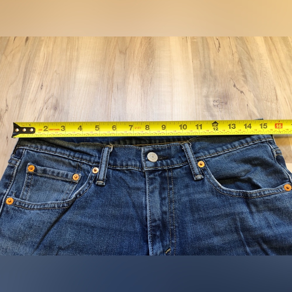 Levi's 18191 Men's Jeans 30 Blue Slim Straight Stretch Denim 27.5" Inseam - Picture 7 of 16